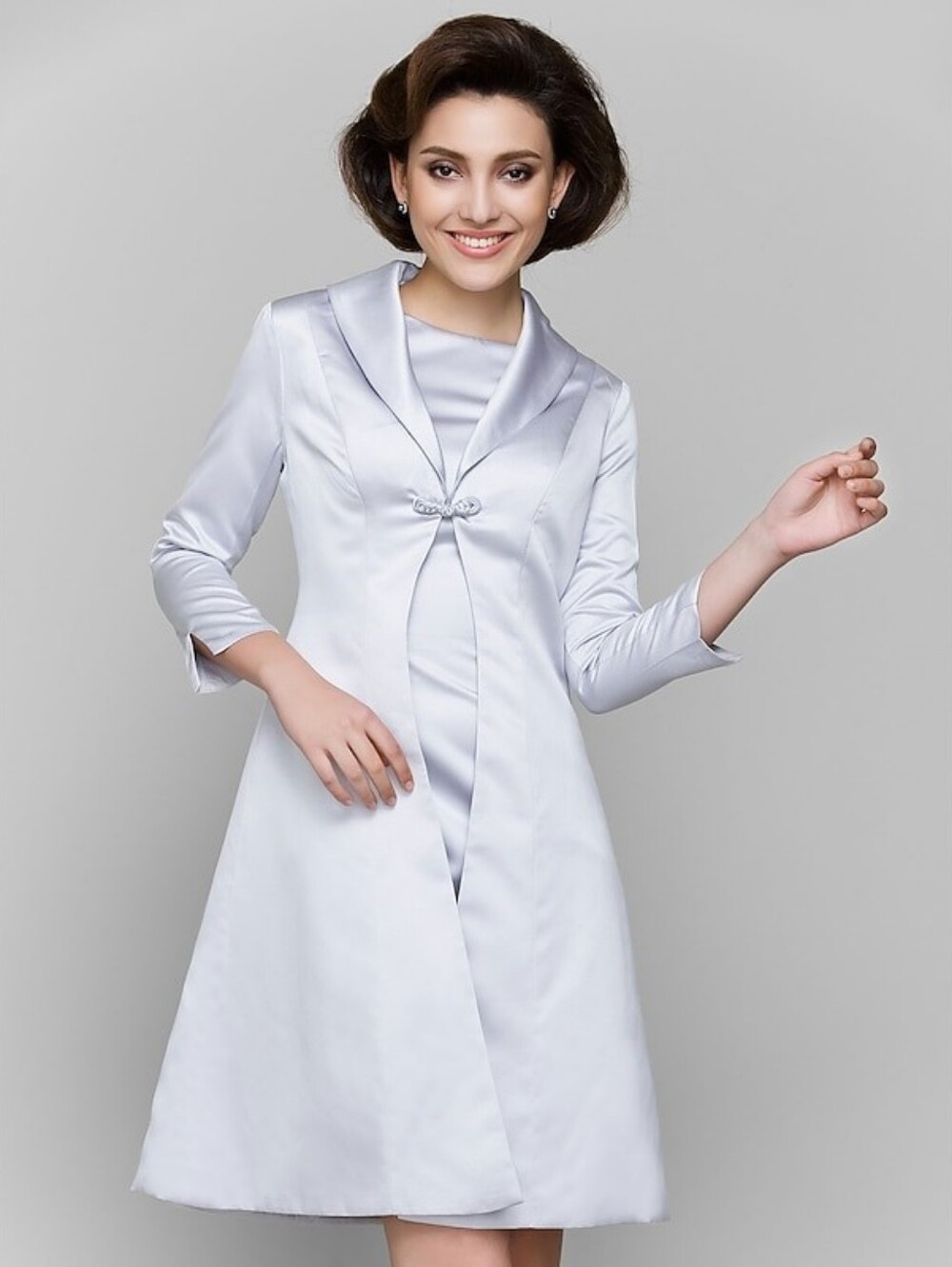 NEW JJs House Silver Two Piece Dress Formal Party Wedding Mother Of Bride 6